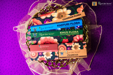 Chandan Flora Agarbatti, Kasturi Flora Agarbatti, Khus Flora Agarbatti, Rose Dhoop Sticks & Chandan Dhoop Sticks