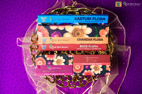 Kasturi Flora Agarbatti, Chandan Flora Agarbatti, Rose Flora Agarbatti, Aromatic Fusion Dhoop Sticks & Rose Dhoop Sticks