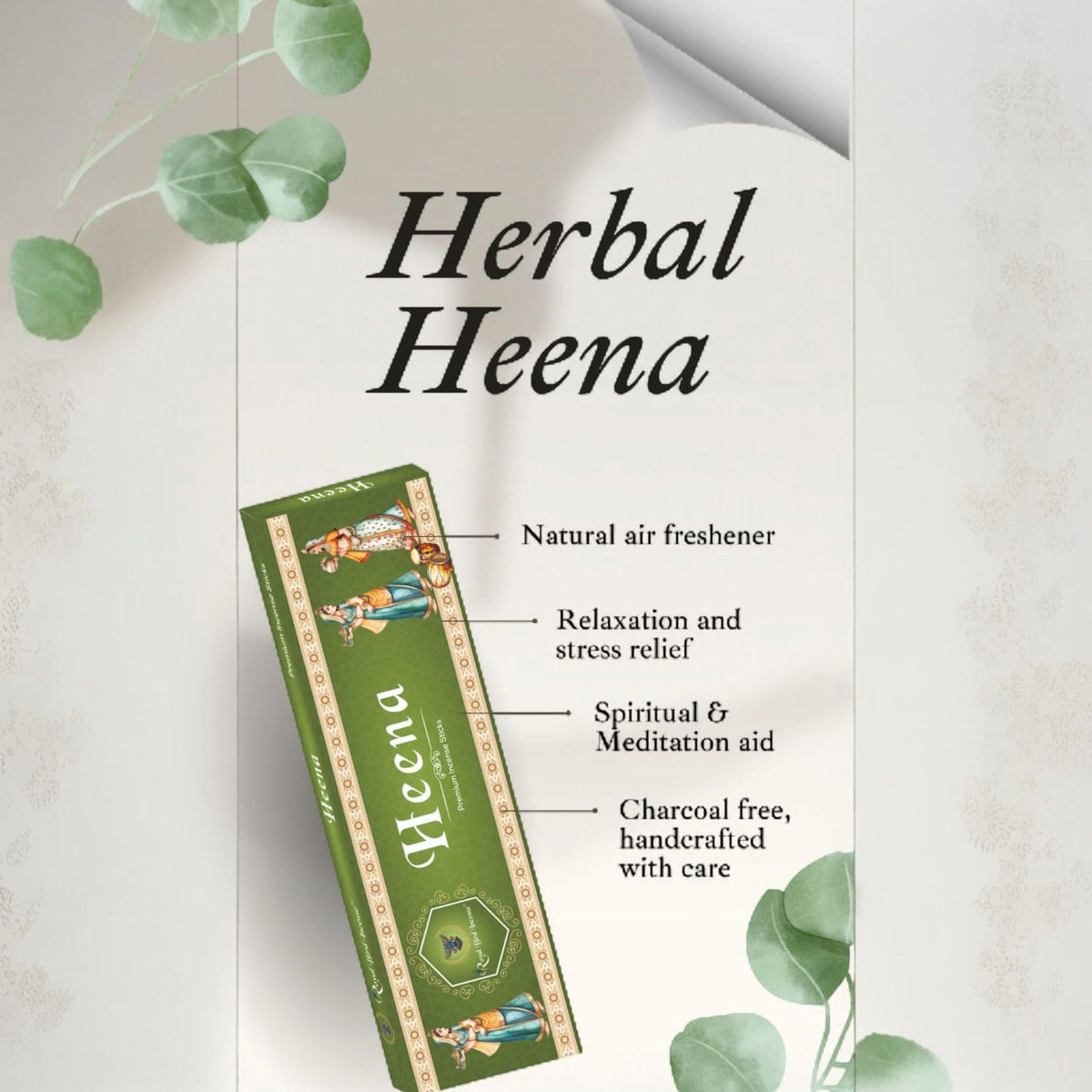 Heena Premium Agarbatti | 1 Box, 20 Sticks